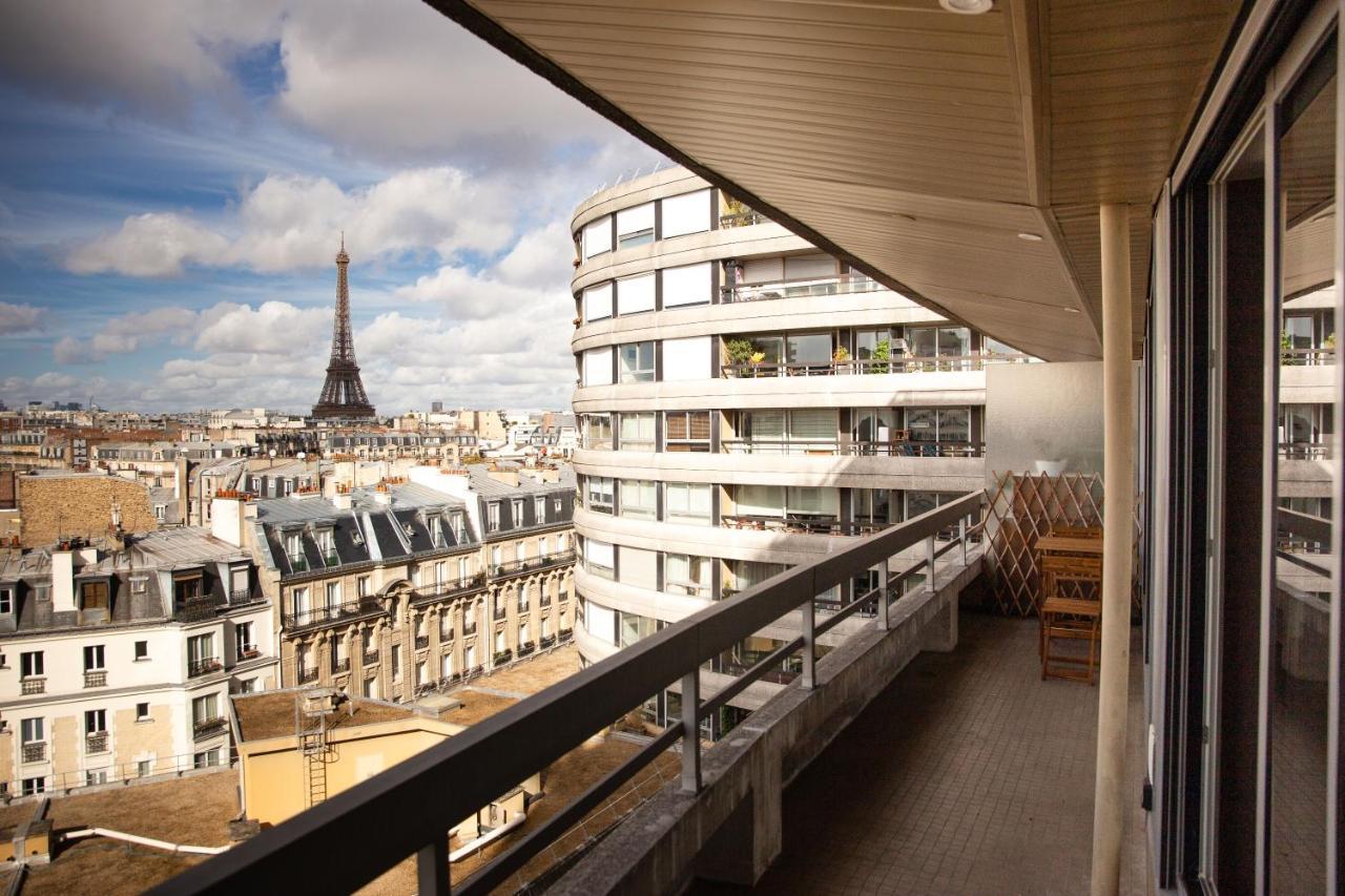 Appartement Vue Tour Eiffel Paris Exterior foto